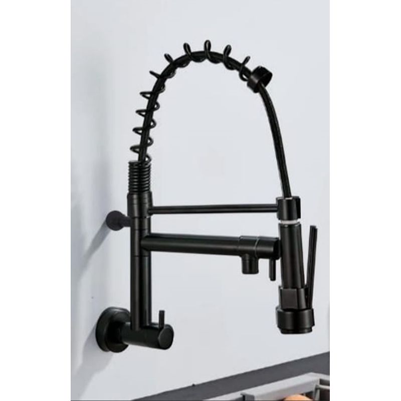 GENERICO - Caño de lavadero para pared negro mate