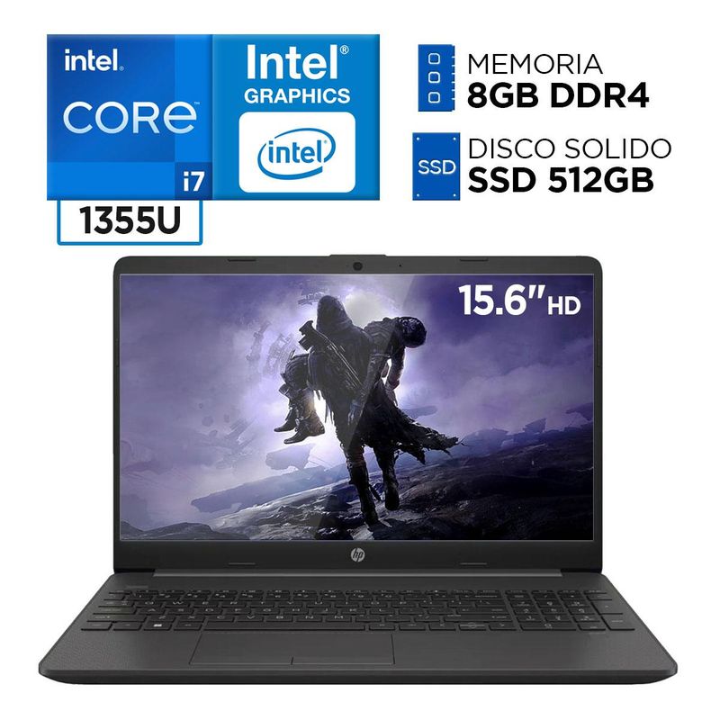 HP - Laptop HP Intel Core i7 1355U 8GB 512GB 250 G10 13va Gen 15.6" HD
