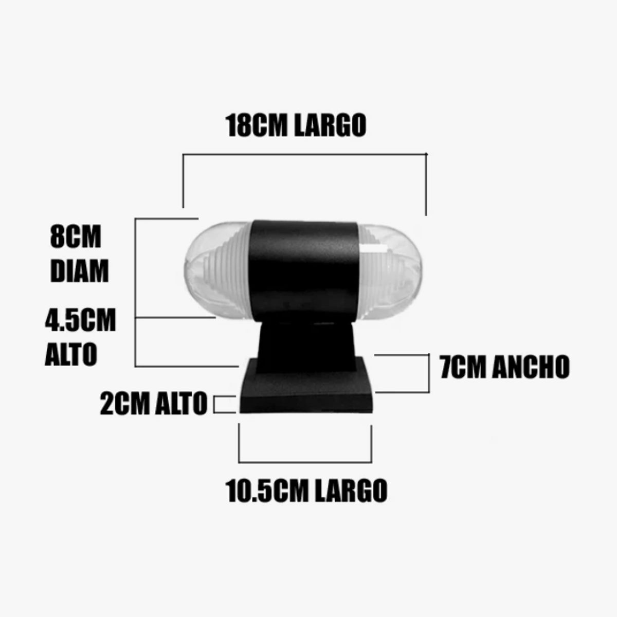 GENERICO - Aplique Lampara de Exterior Led 12W Luz Calida
