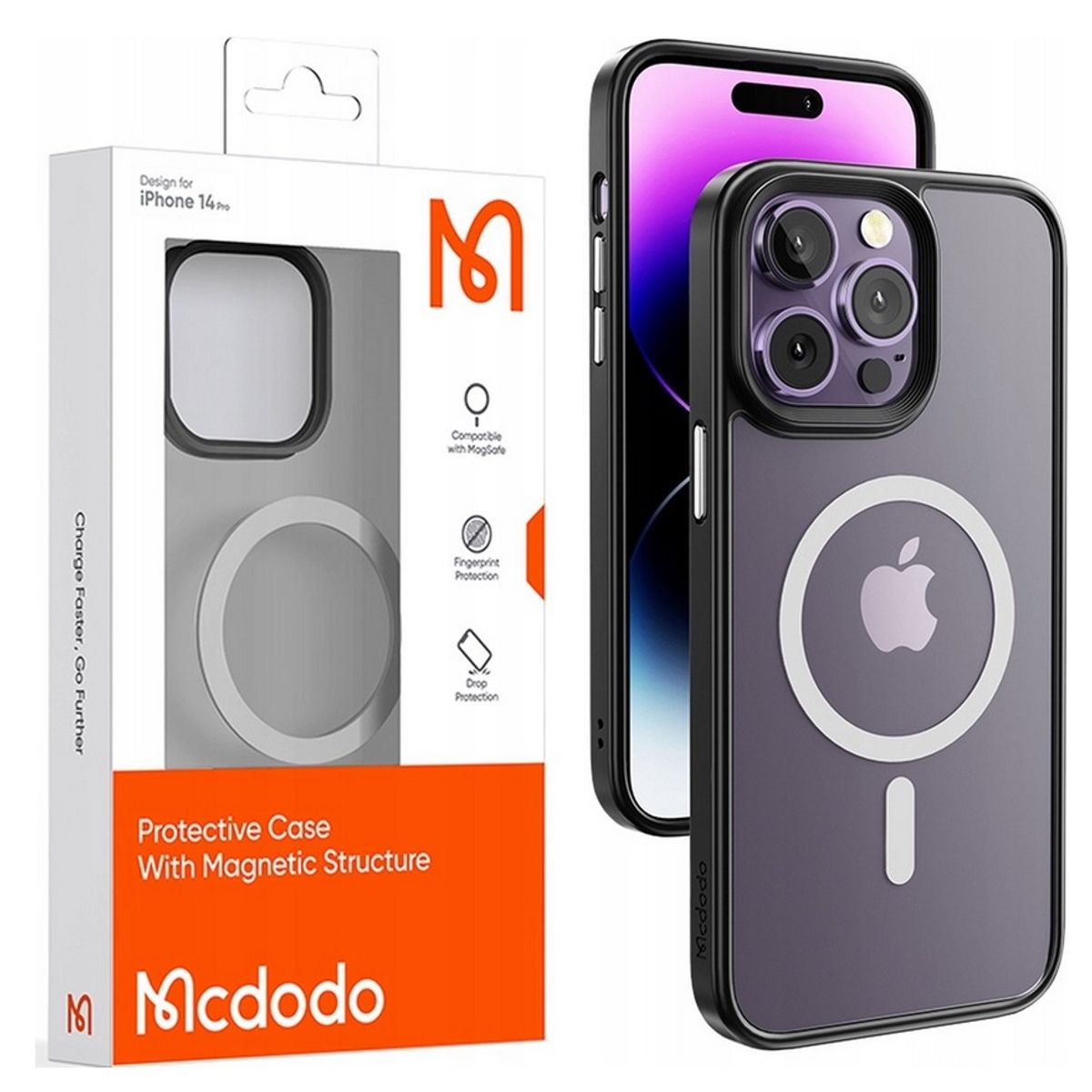MCDODO - Carcasa Para IPhone 15 Pro - Protector Magsafe Morado - MCdodo