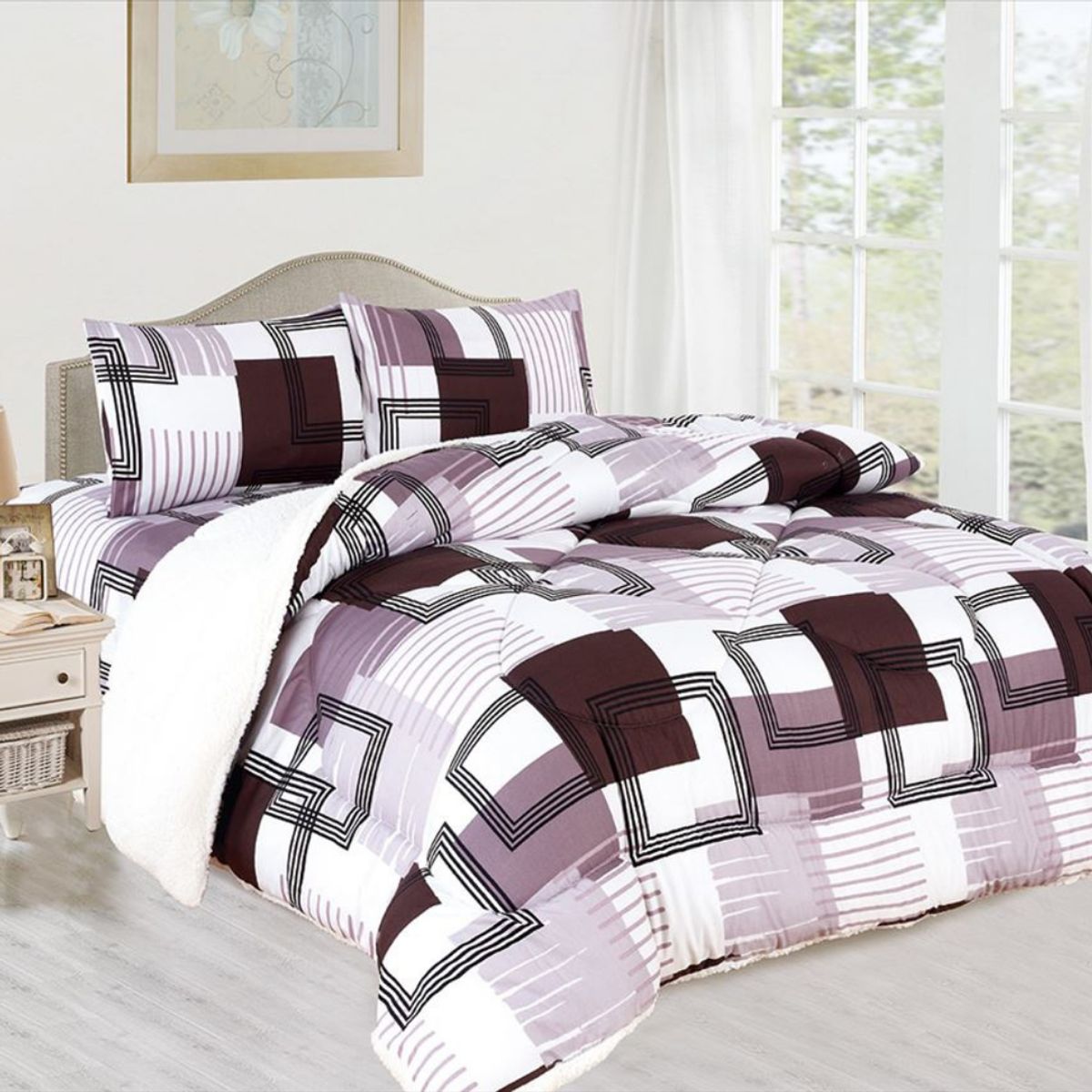 CASATEX - EDREDÓN TELA CON SHERPA KING SIZE