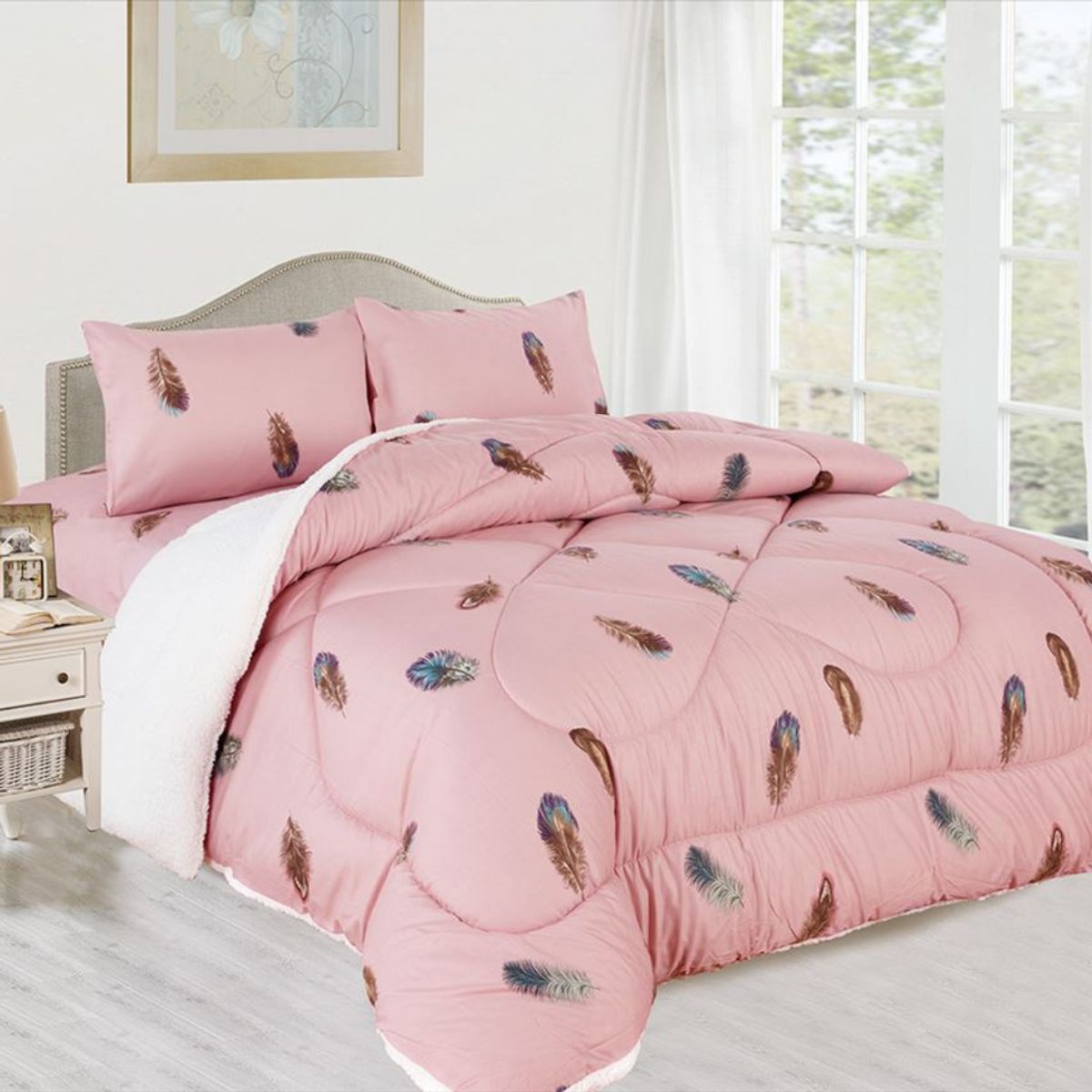 CASATEX - EDREDÓN TELA CON SHERPA KING SIZE