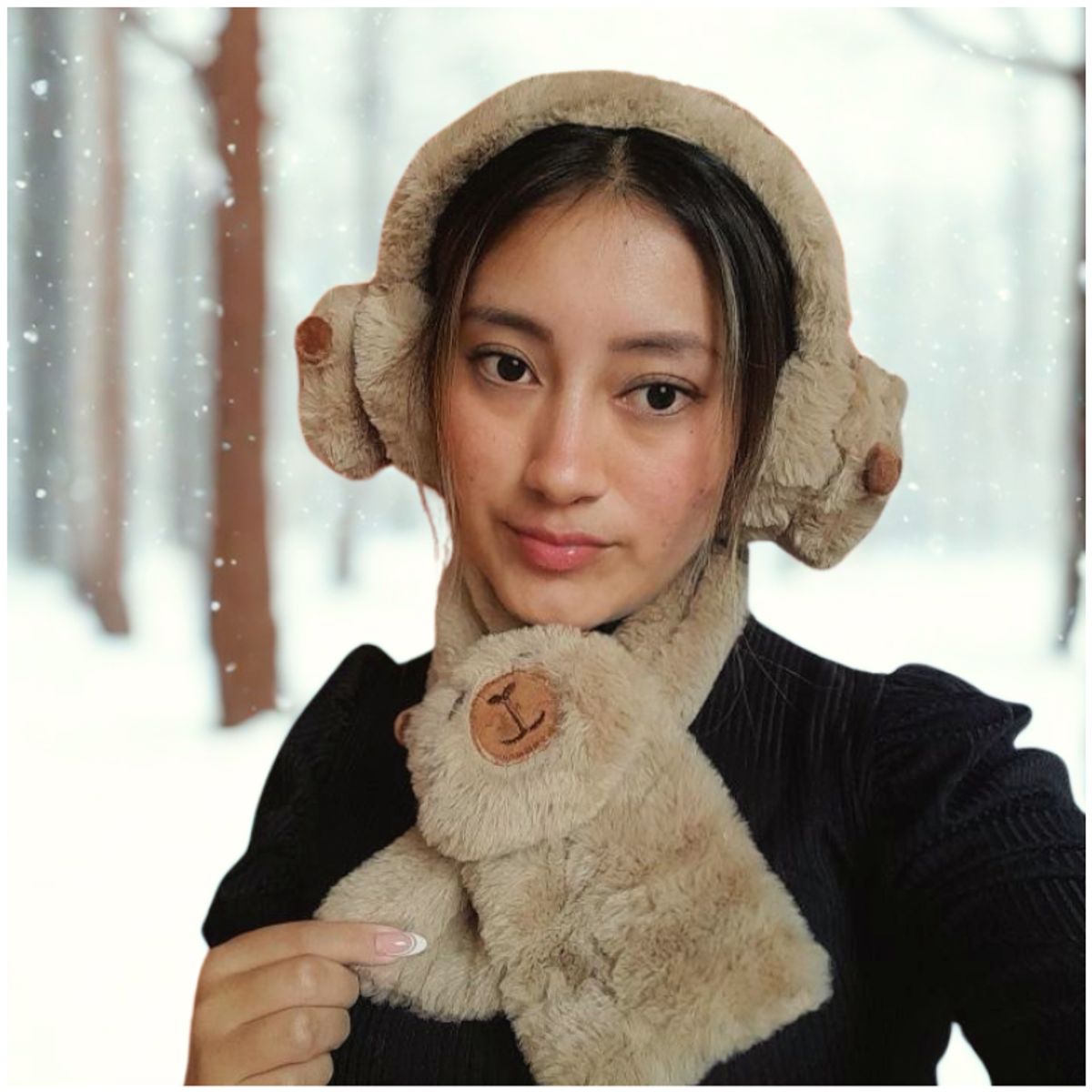 INSPIRA - Set bufanda y orejera Capibara felpa