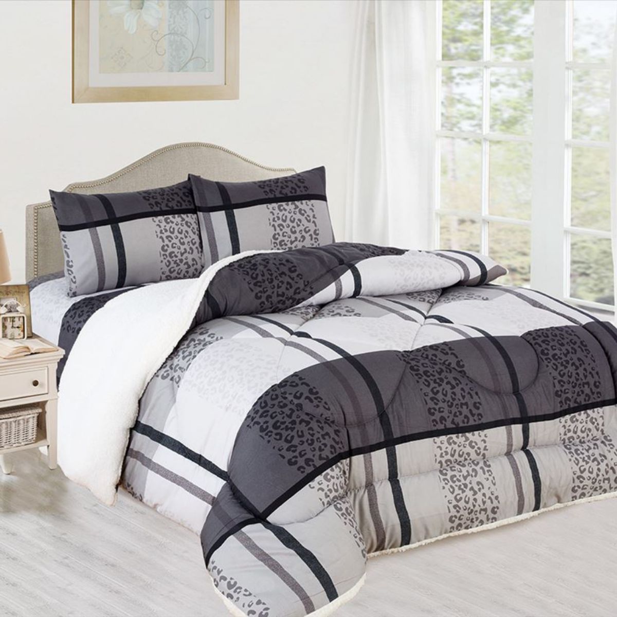 CASATEX - EDREDÓN TELA CON SHERPA KING SIZE