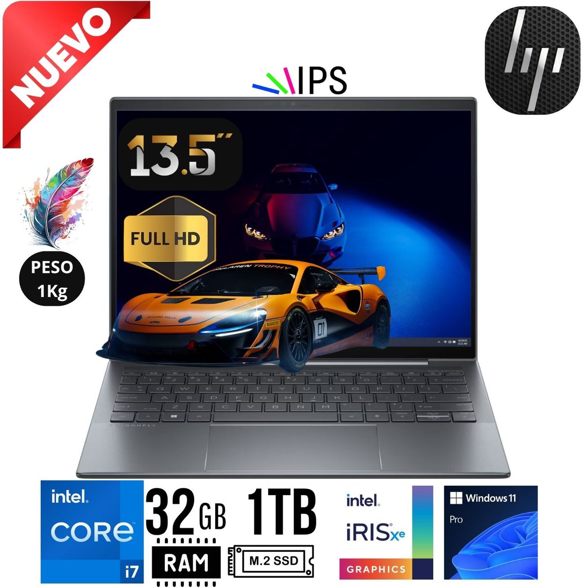 HP - LAPTOP HP Dragonfly G4 core i7 1355U 135 FHD RAM 32GB SSD 1TB W11 PRO