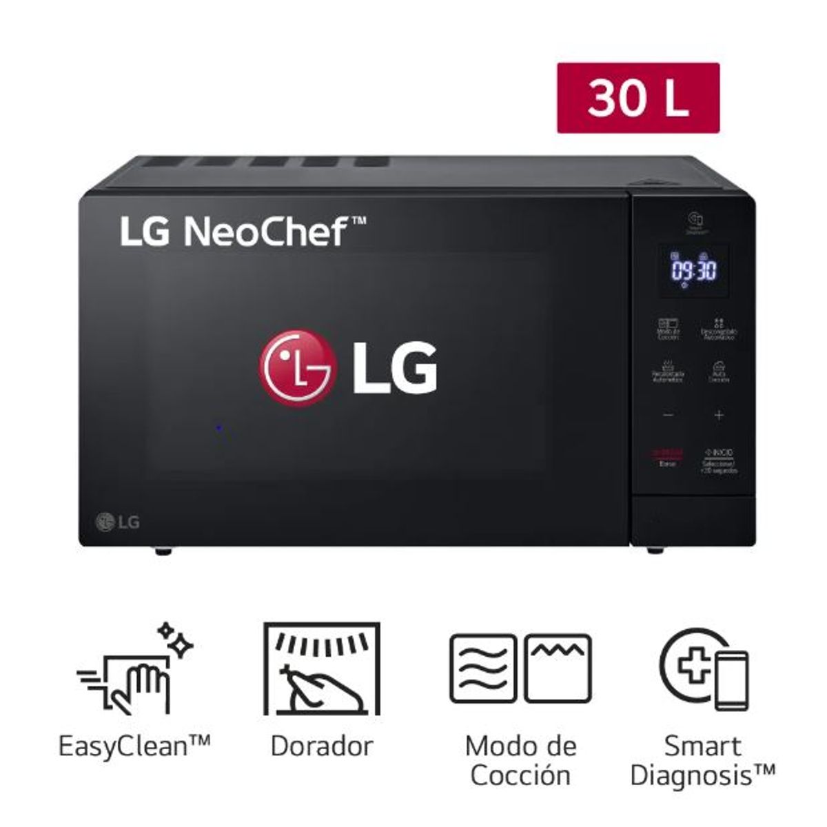 LG - Horno Microondas LG 30L MH7032JAS Negro