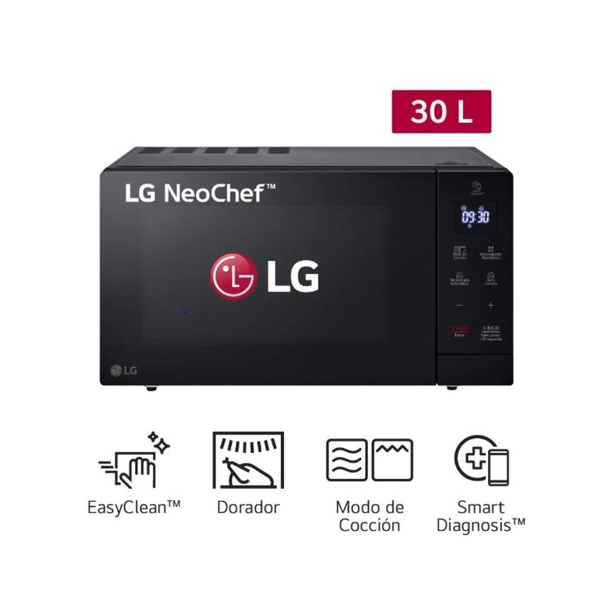 LG - Horno Microondas LG 30L MH7032JAS Negro