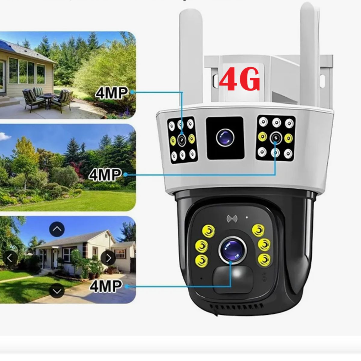 OEM - Cámara De Vigilancia 4g Triple Lente - Smart Camera