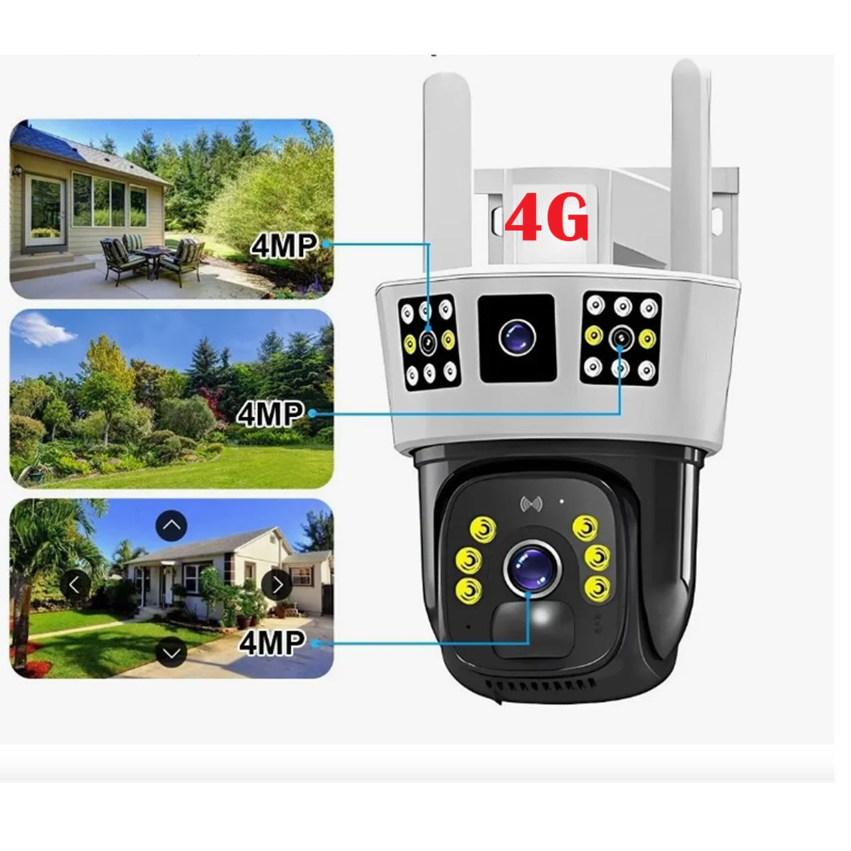 OEM - Cámara De Vigilancia 4g Triple Lente - Smart Camera