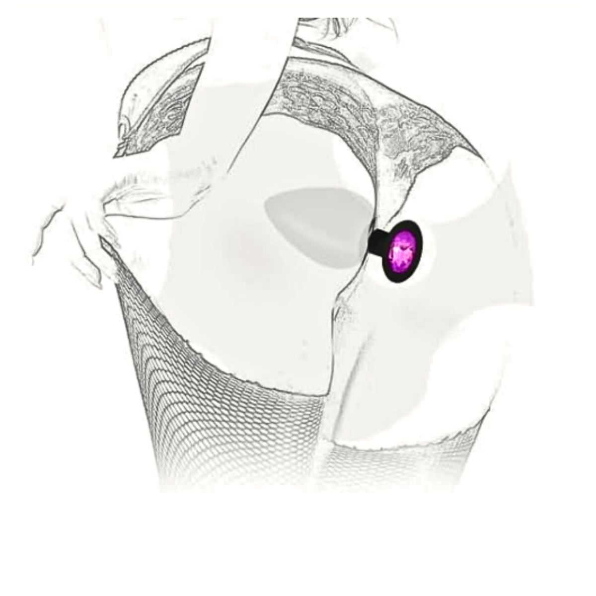 DR PINKY - Plug Consolador de Silicona Talla L Dilatador Anal Joya Rosada