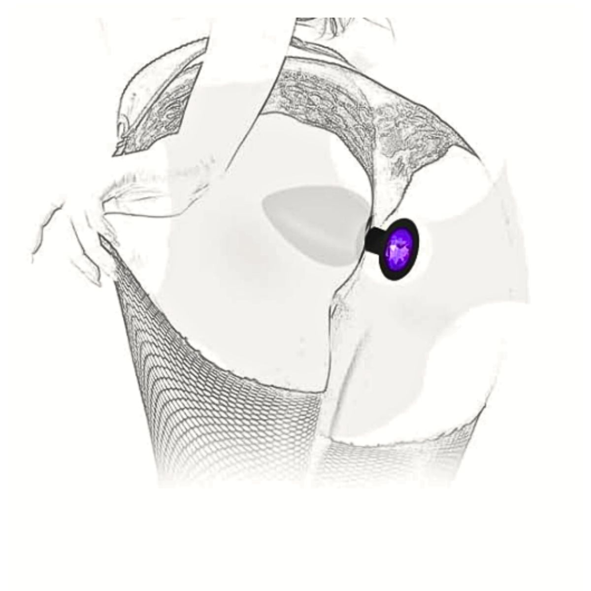 DR PINKY - Plug Consolador de Silicona Talla S Dilatador Anal Joya Morada