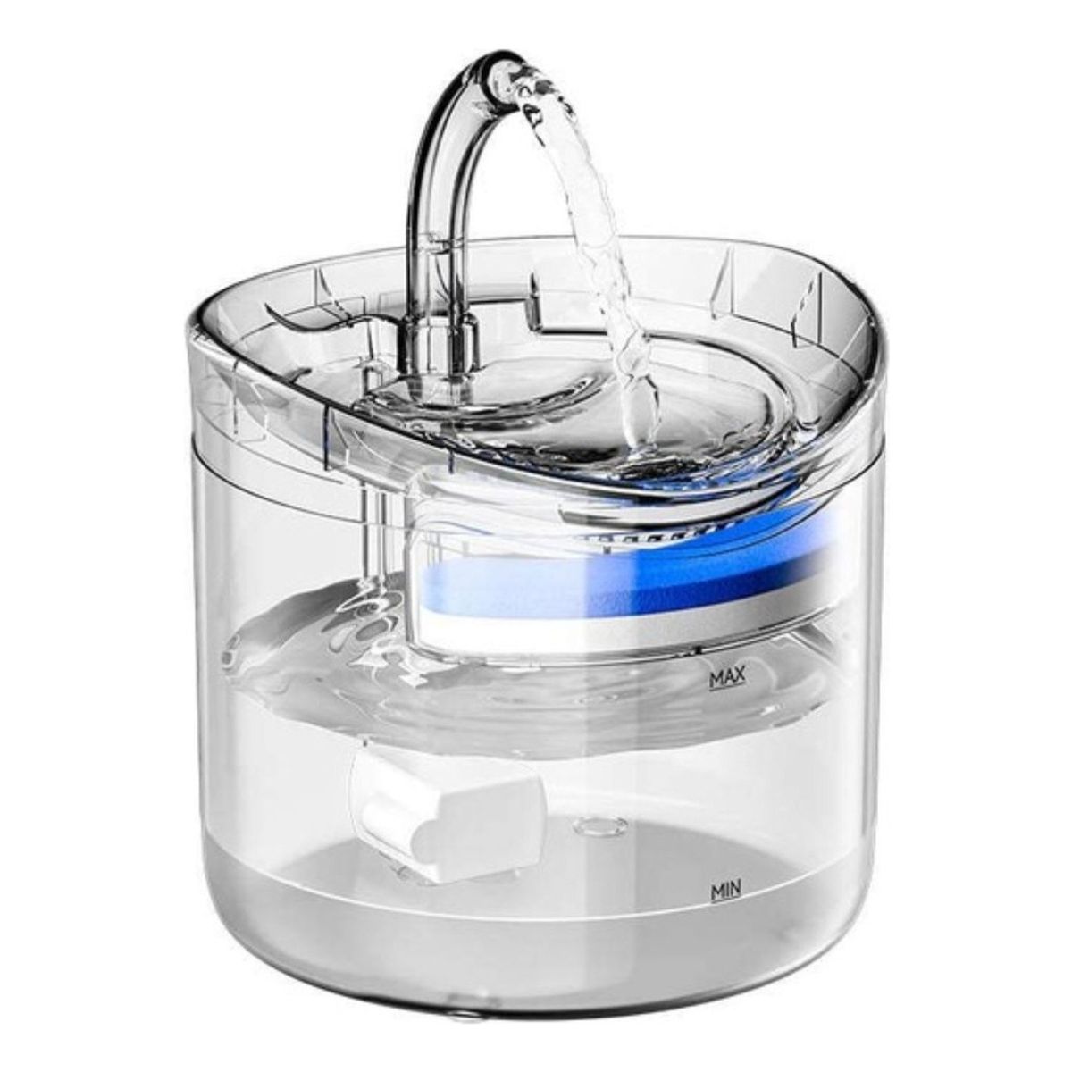 PELUDINES - Fuente Para Gato Bebedero Para Mascotas Color Trasparente