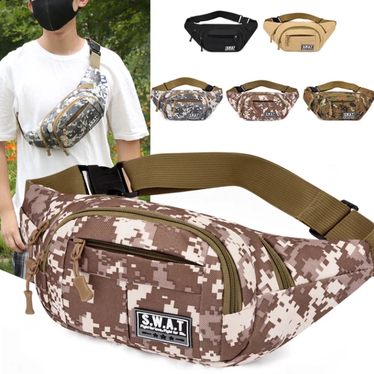 GENERICO - Makeway - Canguro Riñonera Táctico multi bolsillos