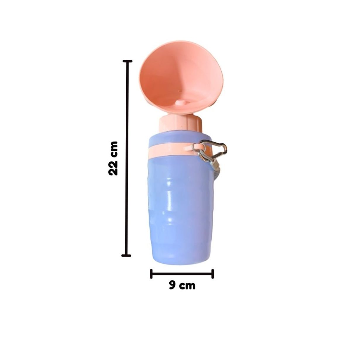 GENERICO - Bebedero Portátil Tipo Embudo 750 Ml - Rosado