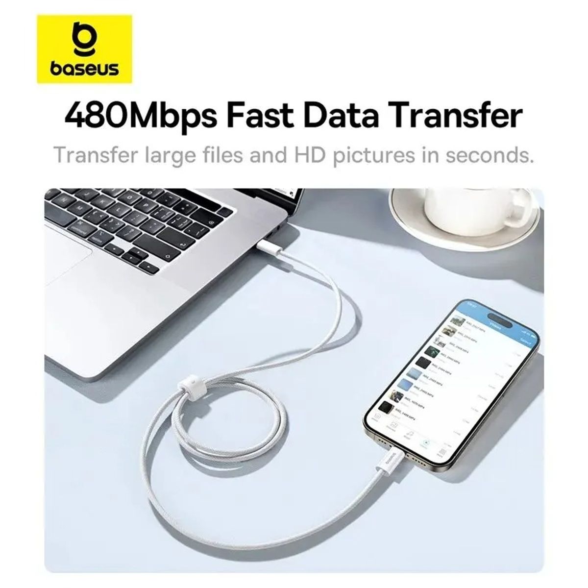 BASEUS - Cable Baseus 100W Tipo C a USB C  Carga rápida