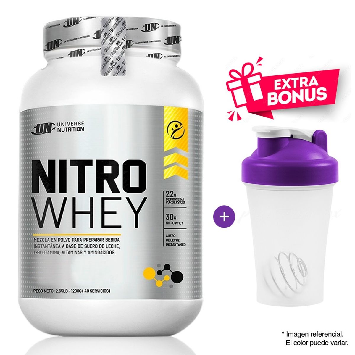UNIVERSE NUTRITION - NITRO WHEY 1.1 KG SUERO DE LECHE CHOCOLATE