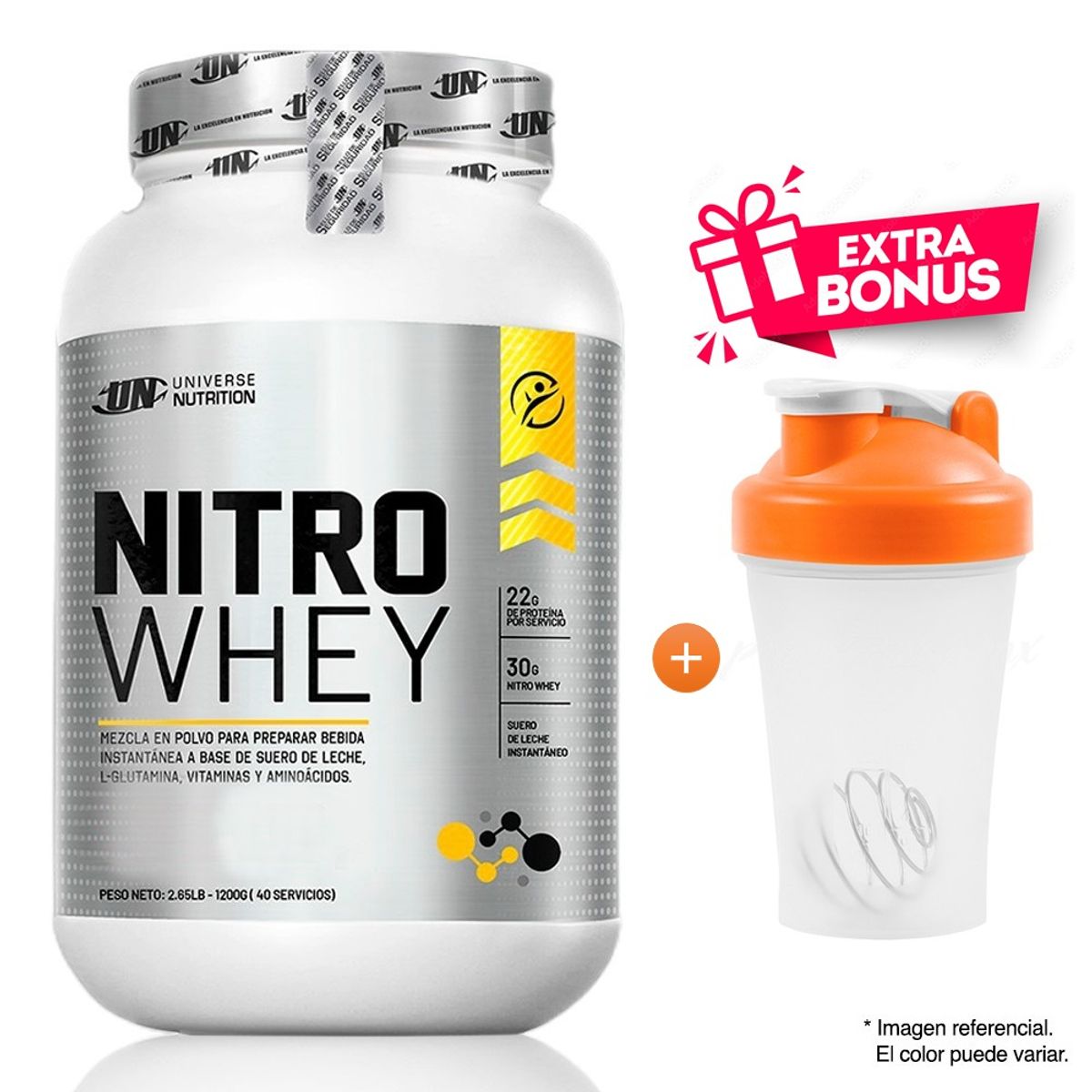 UNIVERSE NUTRITION - Proteina Suero De Leche Nitro Whey UN 1.1 Kg Chocolate