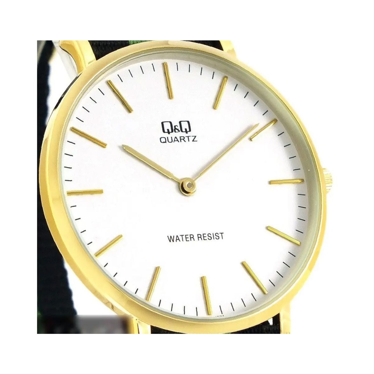 Q&Q - Reloj Q&Q Para Hombre De Malla Textil Resistente Al Agua Rojo y Negro