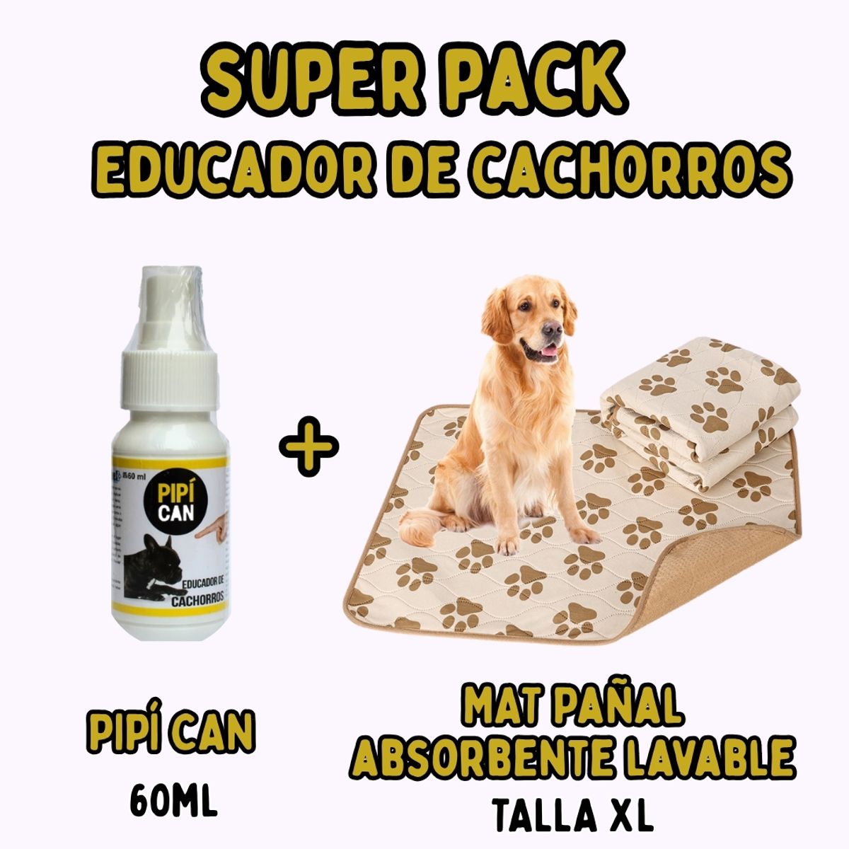 VETLINEX - PACK EDUCADOR MAT PAÑAL TALLA XL Y PIPI CAN 60 ML