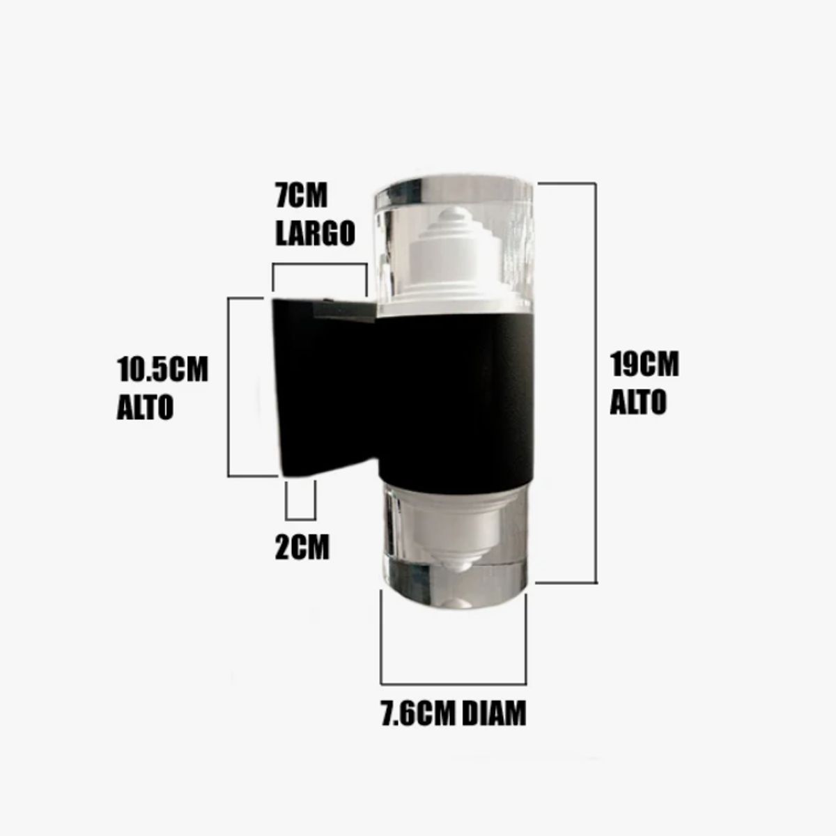 GENERICO - Aplique Lampara de Exterior Led 12W Luz Calida
