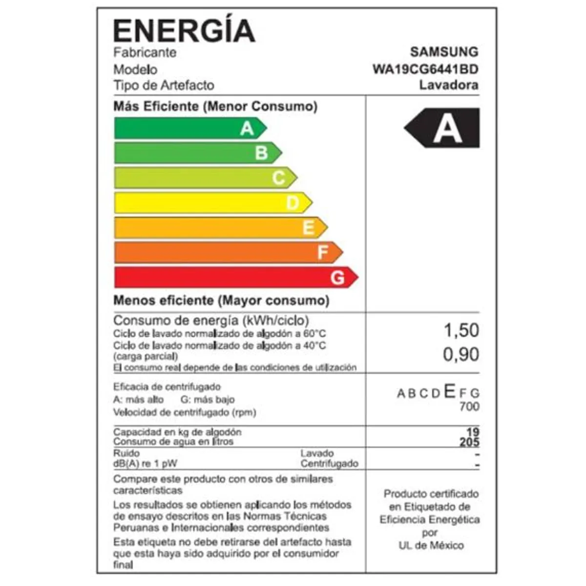 SAMSUNG - Lavadora Samsung EcoBubble WA19CG6441BDPE 19kg Plateada
