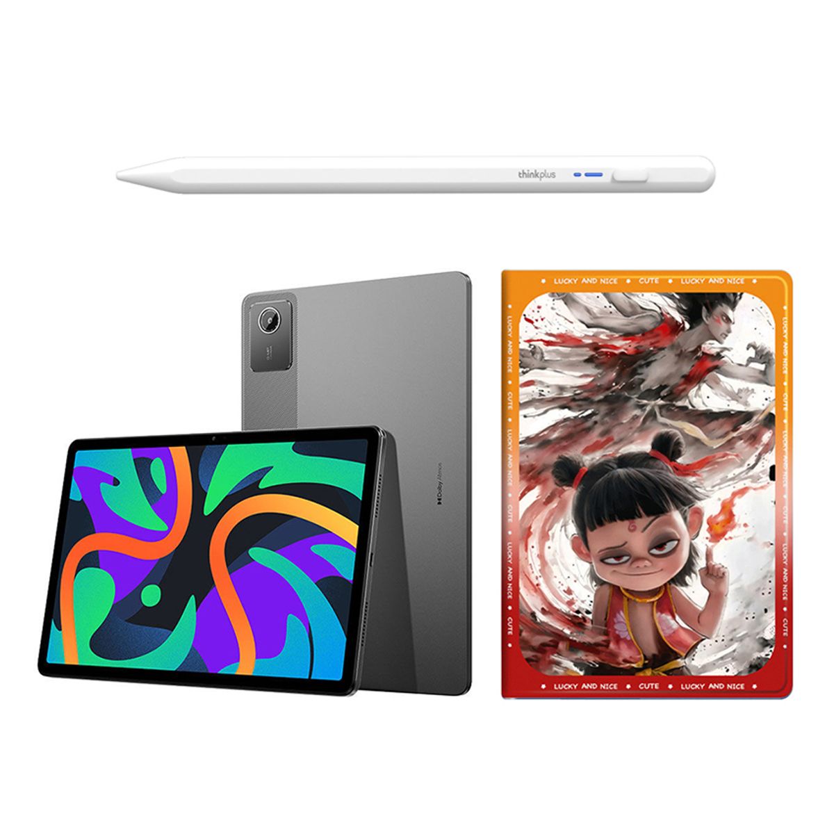 LENOVO - Tablet Lenovo Pad 2024 6GB+128GB WiFi Gris y Bolígrafo táctil y Funda protectora