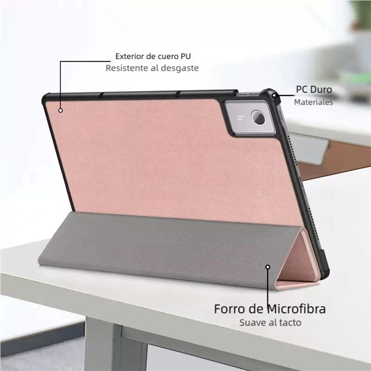 LENOVO - Tablet Lenovo Pad 2024 8GB+128GB WiFi  Púrpura y Funda protectora Dorado