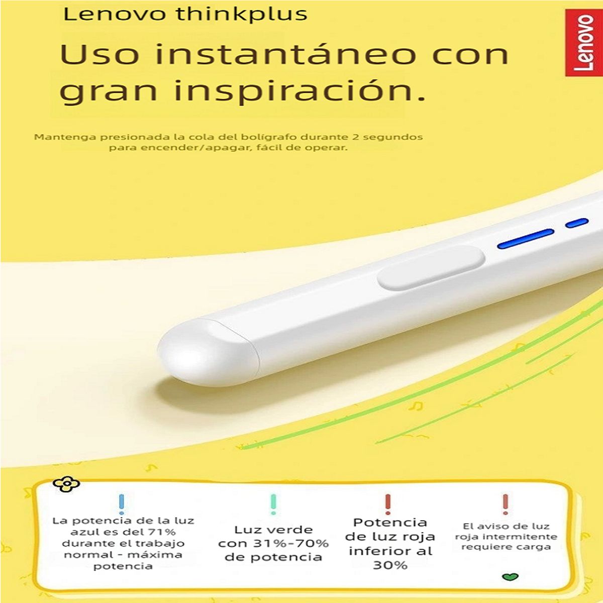 LENOVO - Tablet Lenovo Pad 2024 8GB+128GB WiFi Púrpura y Bolígrafo táctil y Funda protectora