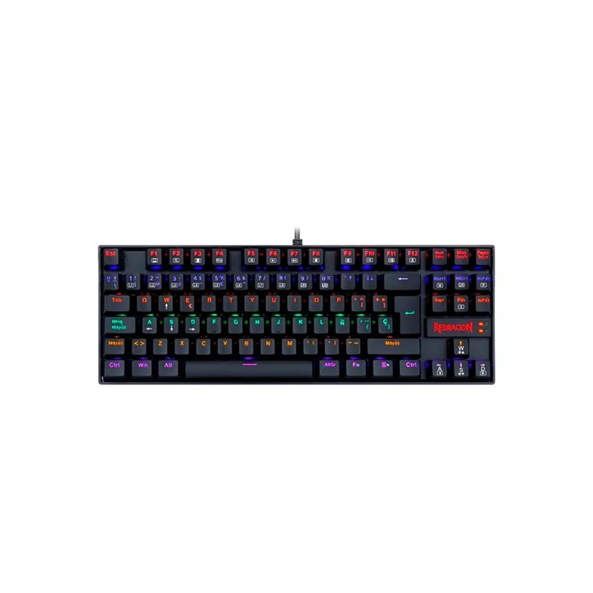 REDRAGON - Teclado Redragon KUMARA Rainbow Spanish K552-KR-SP BLACK