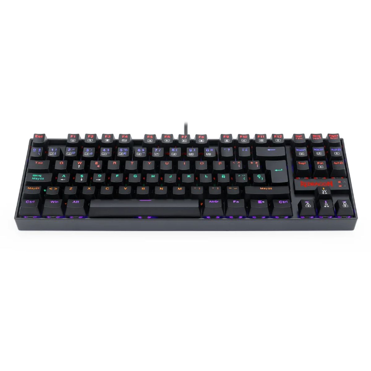 REDRAGON - Teclado Redragon KUMARA Rainbow Spanish K552-KR-SP BLACK
