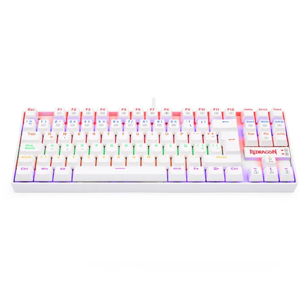 REDRAGON - Teclado Redragon KUMARA Rainbow Spanish K552-KR-SP White
