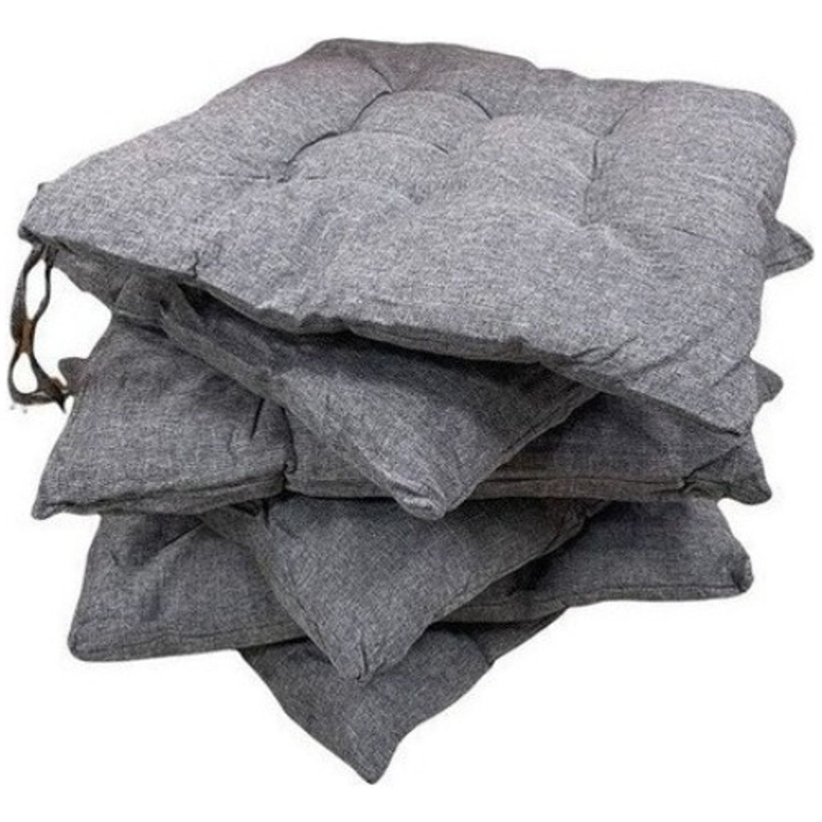 VETECASA - Pack de 6 manteles individuales cuadrados de lino color gris