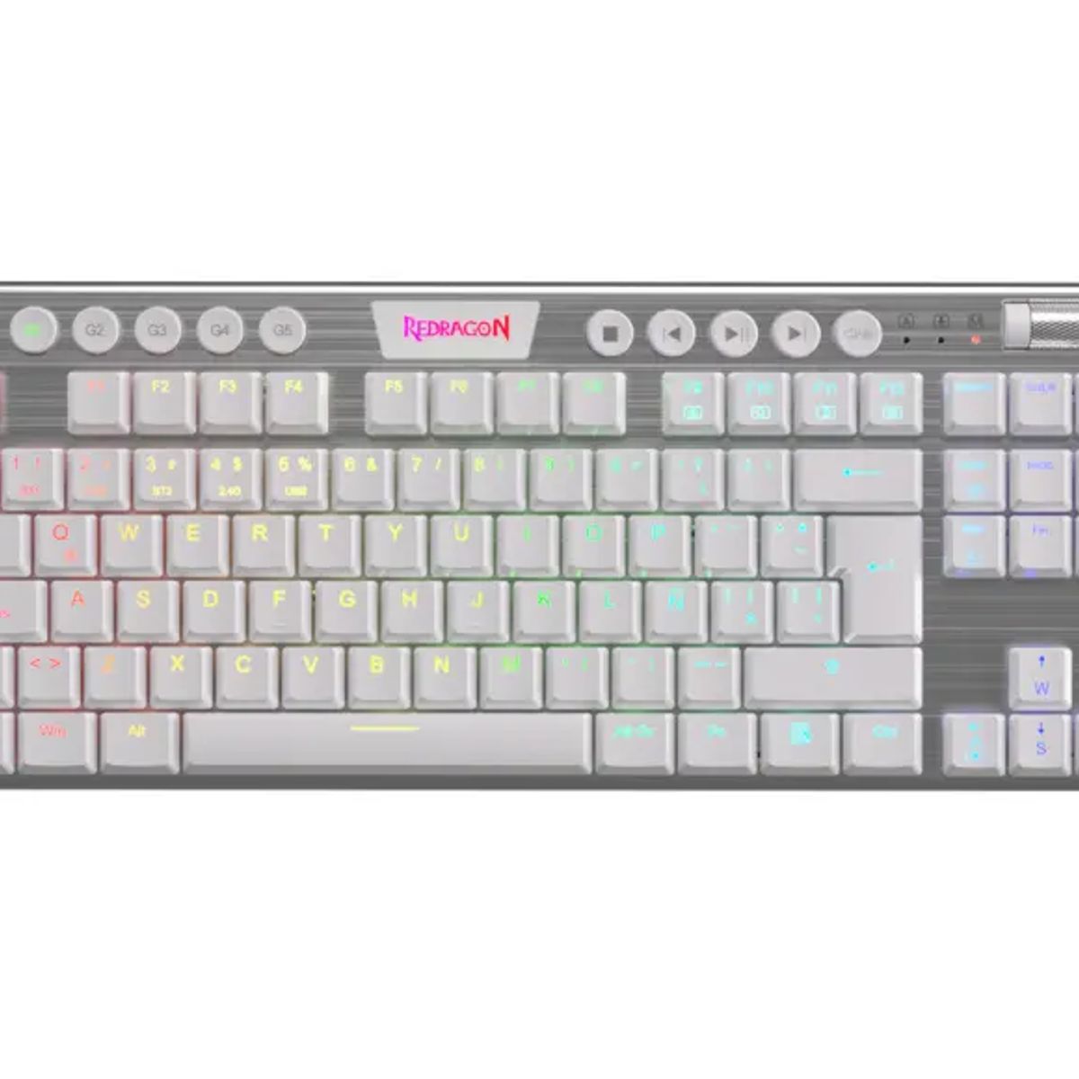 REDRAGON - Teclado Mecánico Redragon Horus Tkl K621 RGB Wiriless White Español