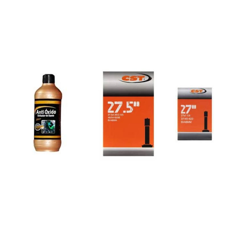 CST - 2 CAMARA CST 27.5 + LÍQUIDO ANTIPINCHAZOS PARA BICICLETA