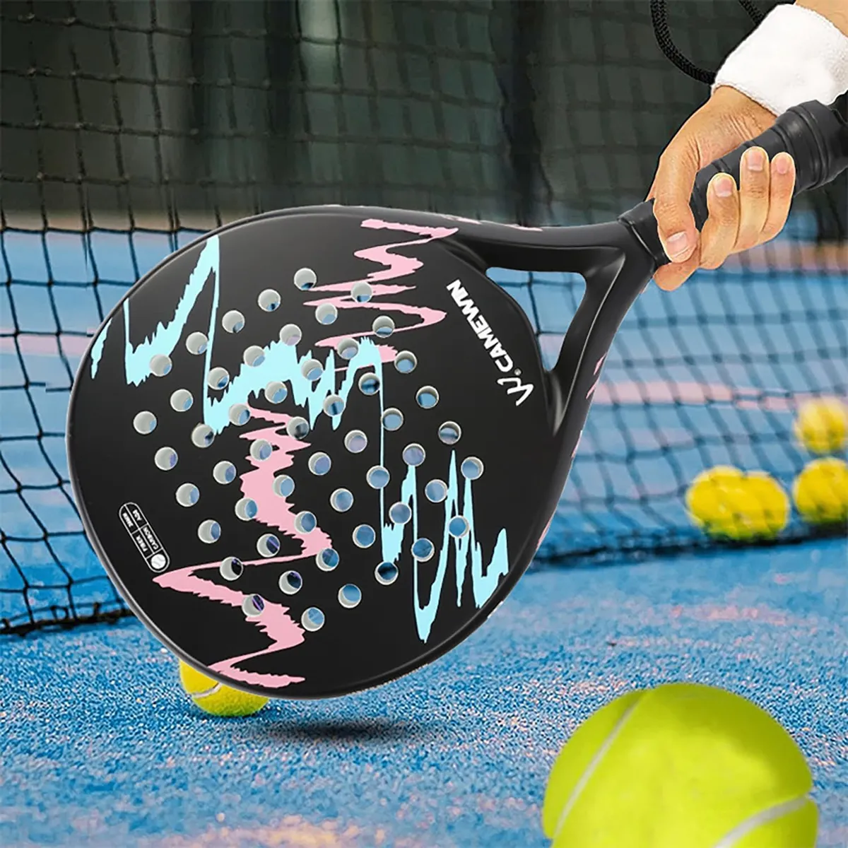 PUREPOWER - Raqueta Pádel CAMEWIN 2025 Fibra Carbon Profesiona +Funda