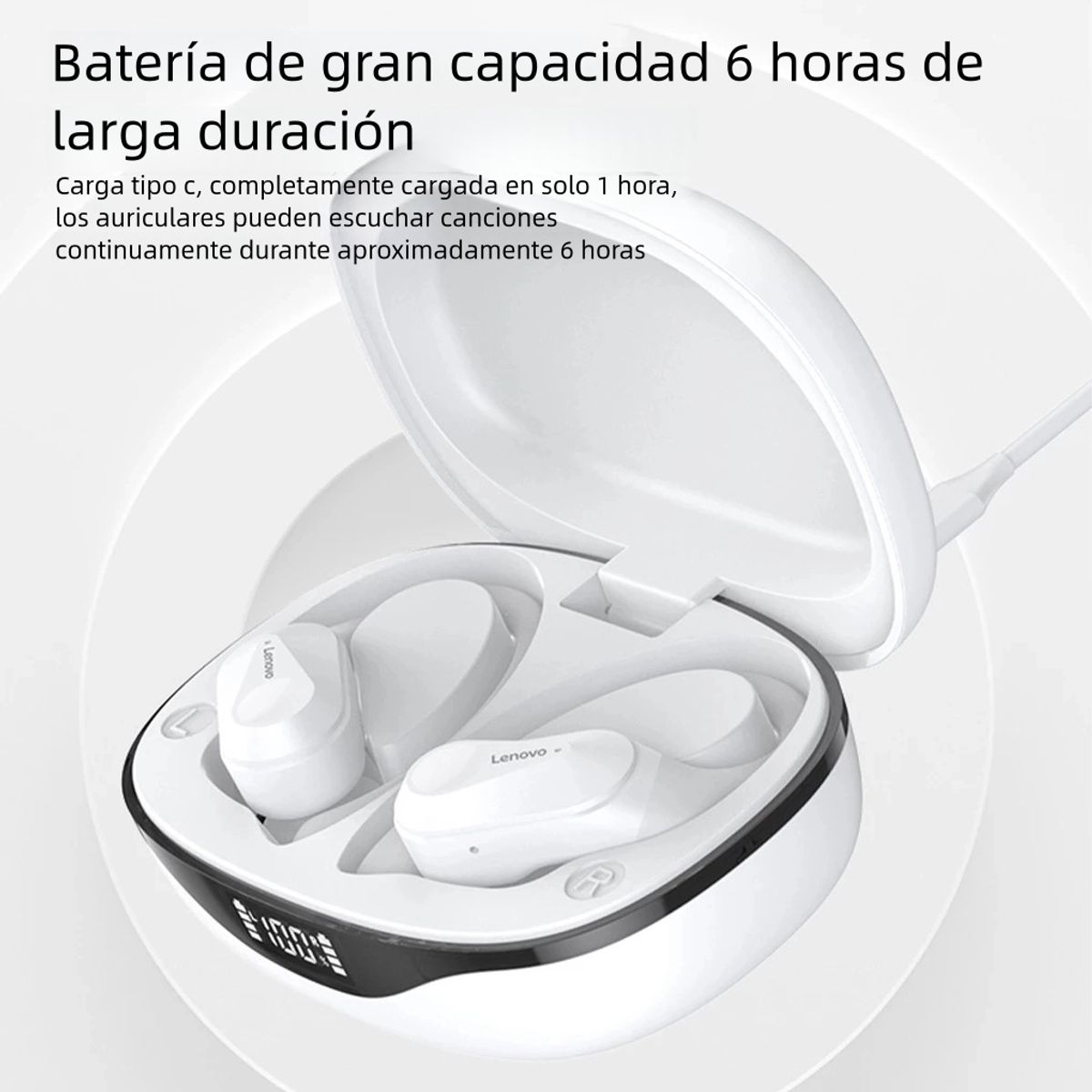 LENOVO - Audífonos Bluetooth Lenovo LP75 Blanco