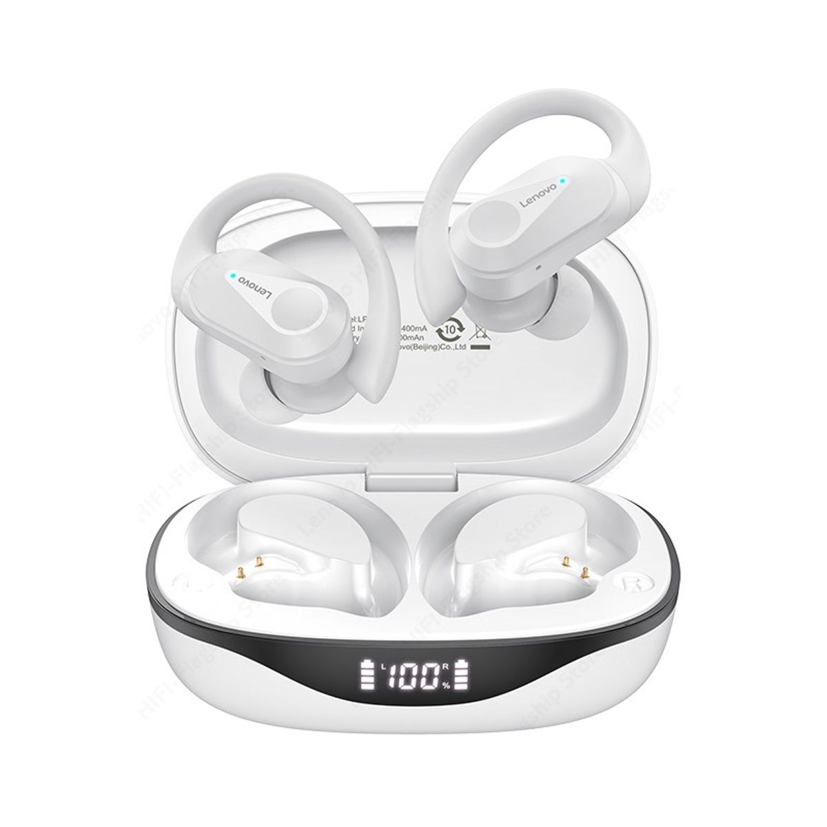 LENOVO - Pack 2 Audífonos Bluetooth LP75 Lenovo Blanco