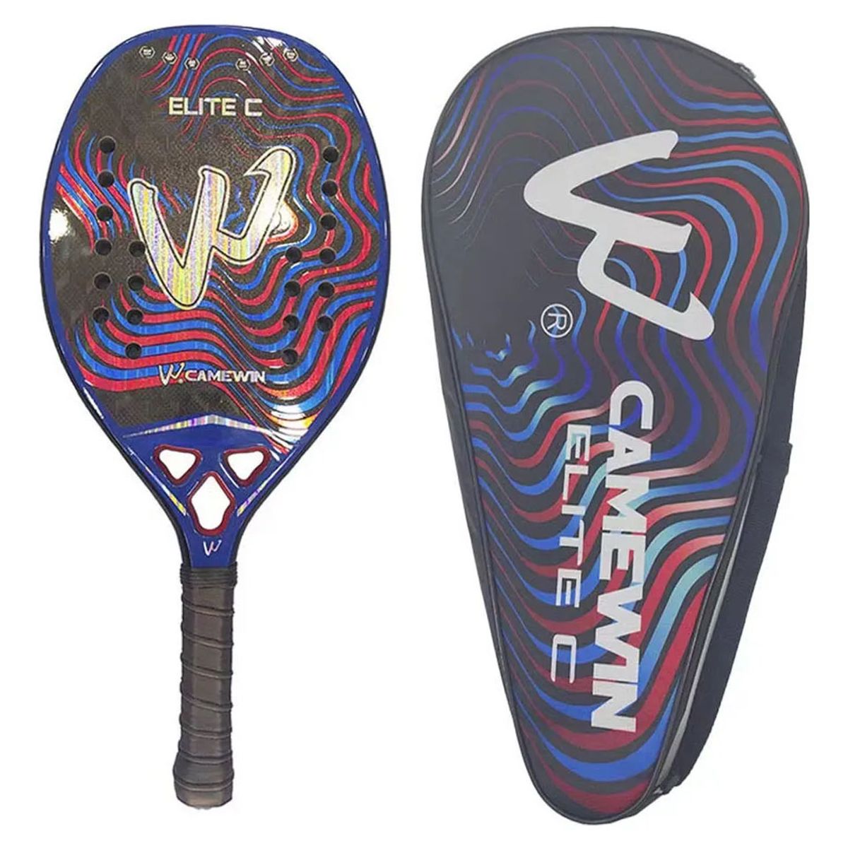 PUREPOWER - Camewin 3K Raqueta Pádel Profesional Fibra De Carbono +Funda