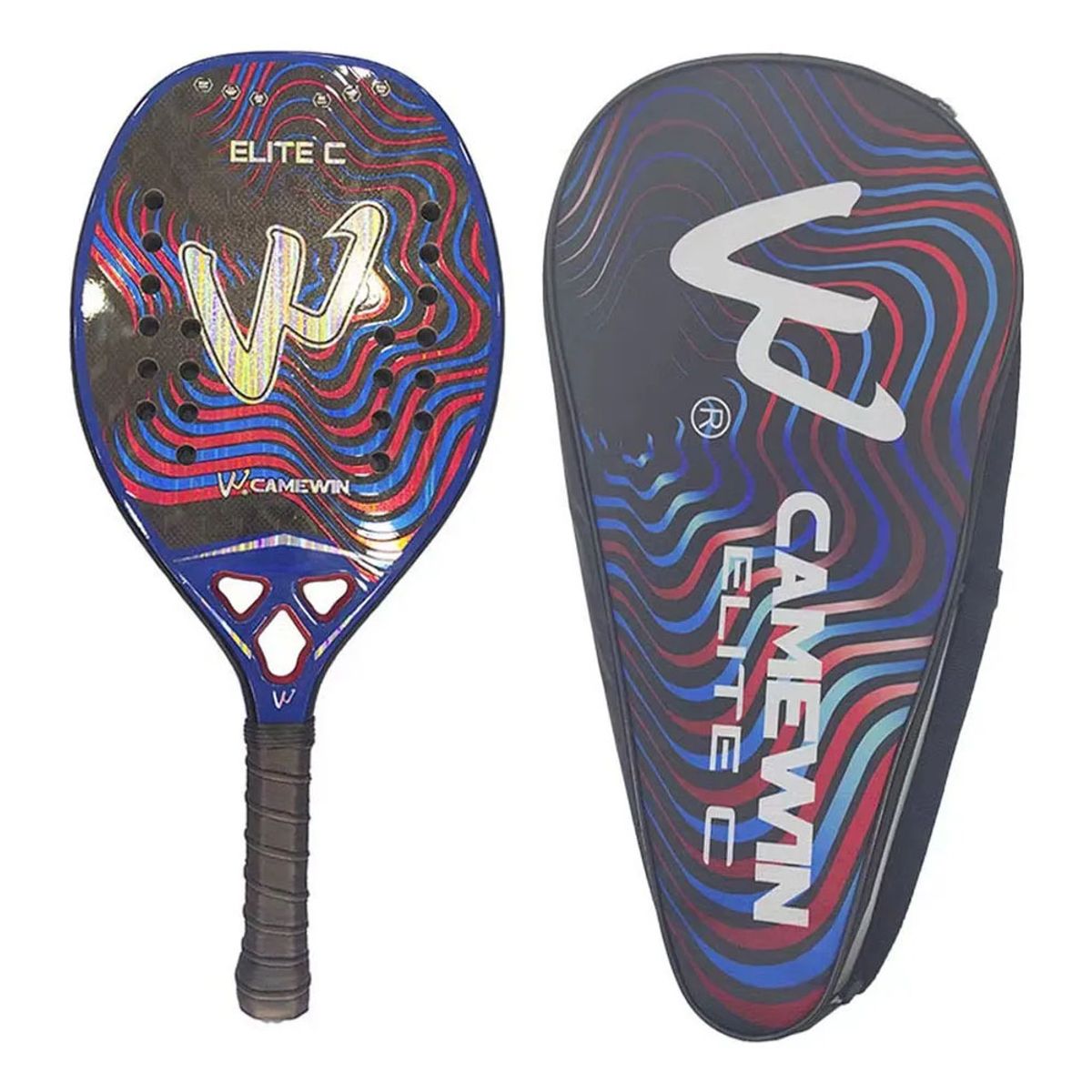 PUREPOWER - Camewin 3K Raqueta Pádel Profesional Fibra De Carbono +Funda