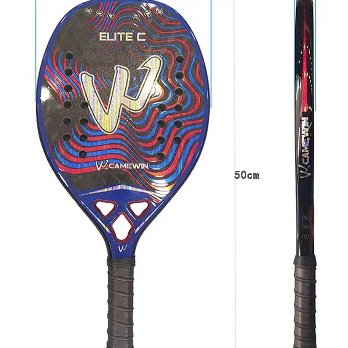 PUREPOWER - Camewin 3K Raqueta Pádel Profesional Fibra De Carbono +Funda