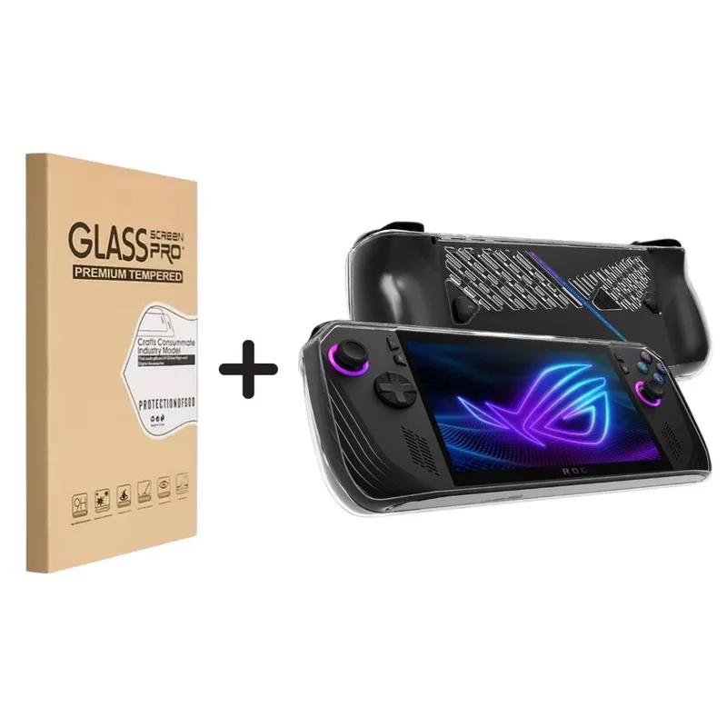 GENERICO - Case Funda TPU Asus ROG Ally X 2024 Color Transparente + Mica Vidrio