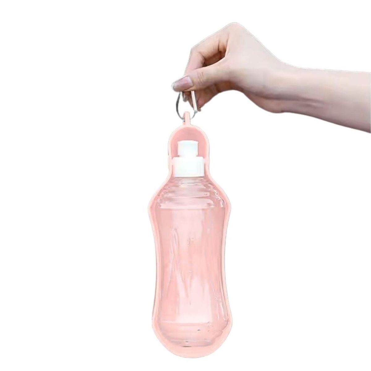 GENERICO - Botella Bebedero Portátil Para Mascotas Perros y Gatos 500 ml - Rosa - M