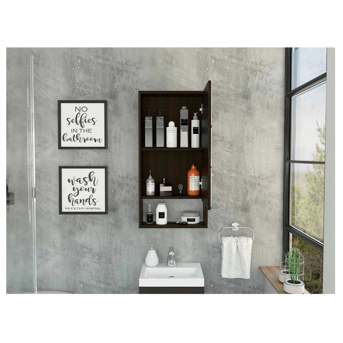 73 EXPERIENCE - Estante de Baño Shou Negro 73 Experience