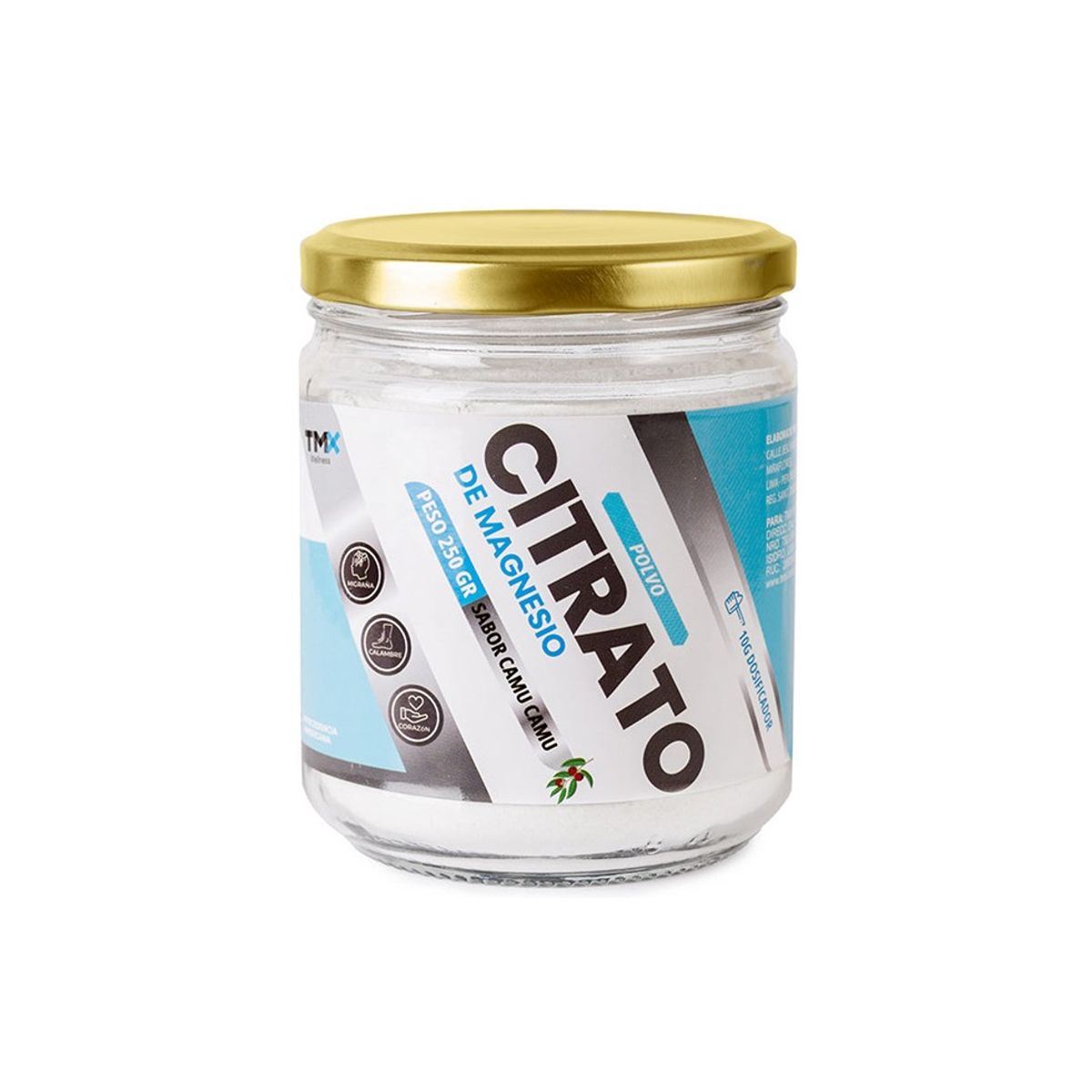 GENERICO - Citrato de Magnesio 250Gr TMX Wellness Sabor Camu Camu - Tienda Física