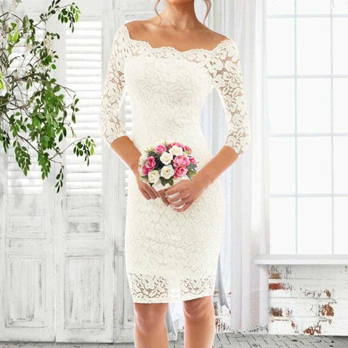 ARMA TU LOOK - VESTIDO MARILYN NOVIA ENCAJE OFF SHOULDER ARMA TU LOOK