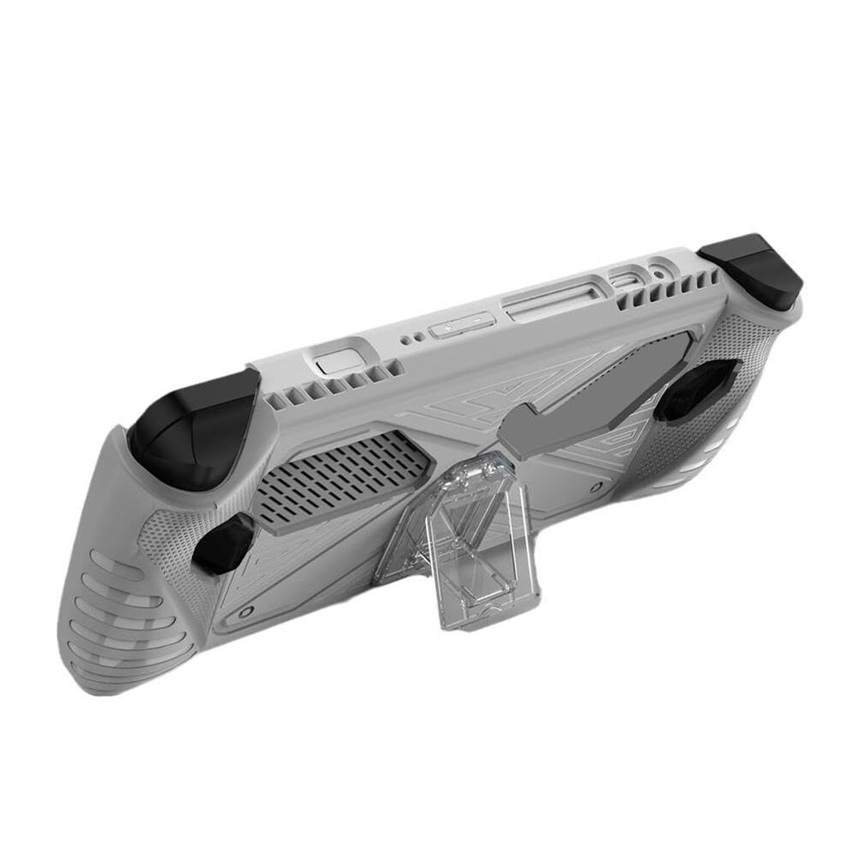 GENERICO - Case TPU c/ Soporte Compatible Asus ROG Ally 2023 Blanco + Mica Vidrio