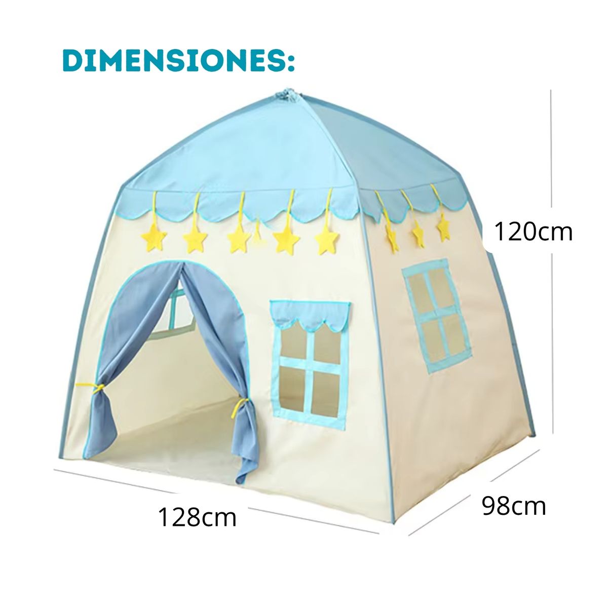 PENTHA - Castillo Armable para Niños Carpa Armable para Niños Azul