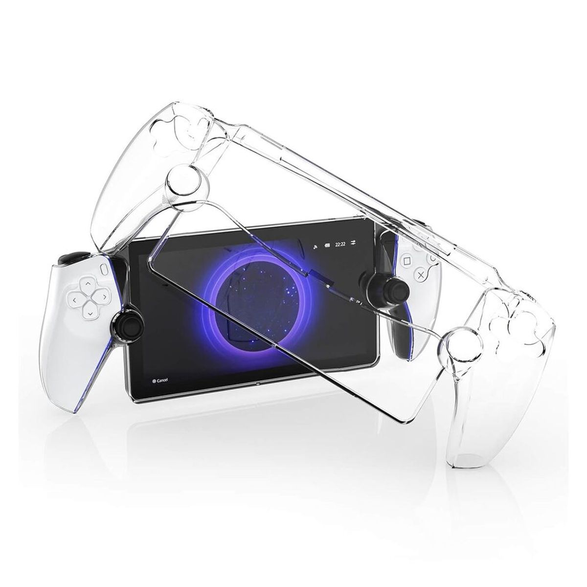 GENERICO - Case TPU Rígido Transparente Playstation PS5 Portal + Mica Vidrio