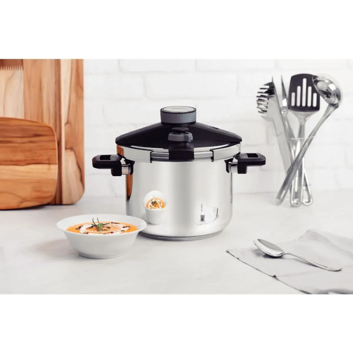 TRAMONTINA - Olla a presión Tramontina Presto fondo triple 22 cm 6L 62518220