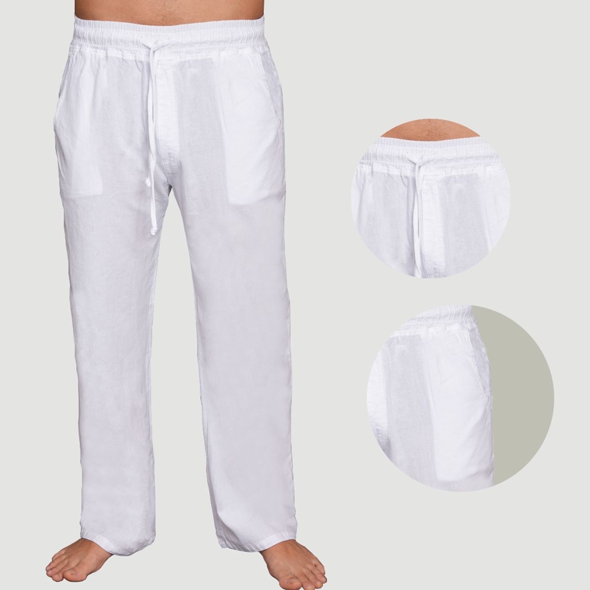 FORBER - Pantalón Blanco Largo Hombre